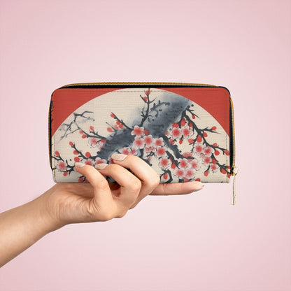 Enchanting Petal Symphony: Zipper Wallet