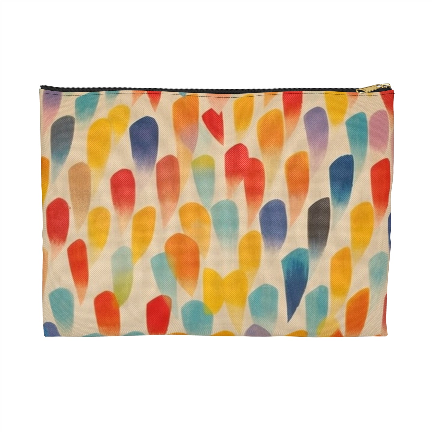 Energetic Abstraction: Colorful Shapes Accessory Pouch