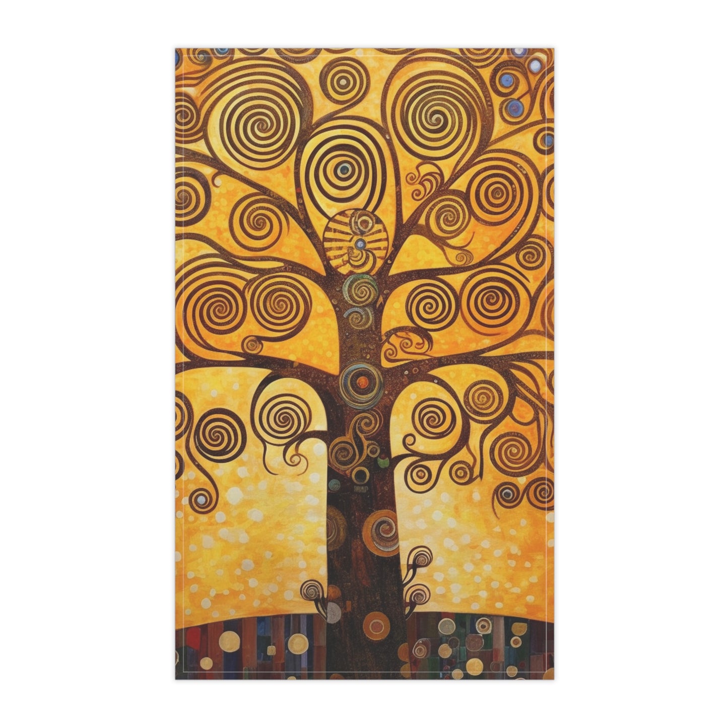 The Tree of Life Kitchen Towel: A Modern Art Tribute to Gustav Klimt