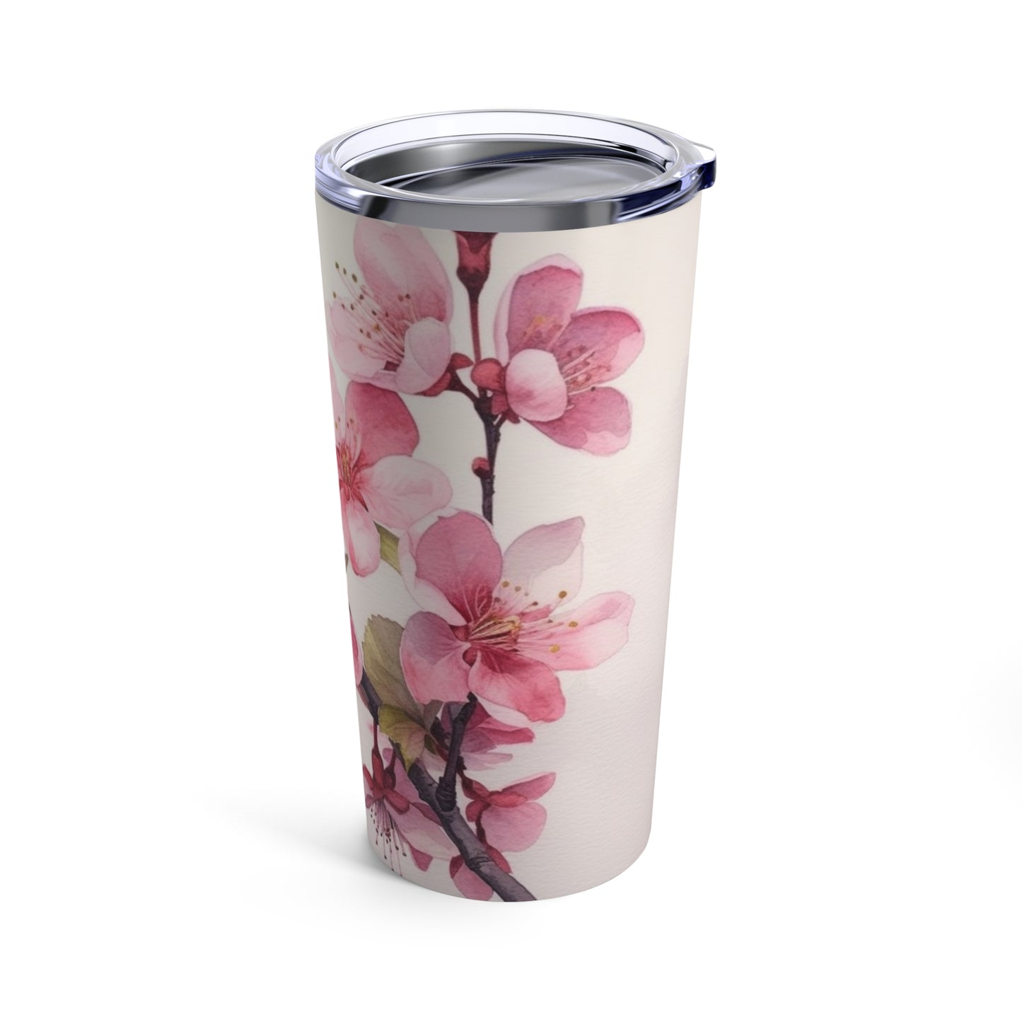 Artistic Flourish: Floral Watercolor Cherry Blossom Tumbler