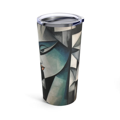 Tumbler with Cubist Art: Sip with Artistic Finesse and Abstract Flair