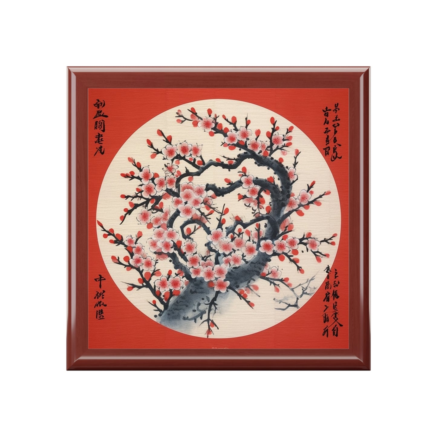 Enchanting Petal Symphony: Jewelry Box Celebrating Cherry Blossom Tree Drawings
