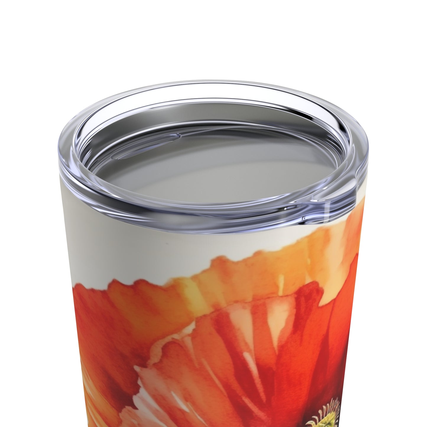 Stunning Poppy Flower Watercolor Tumbler: A Blossoming Experience in Every Sip