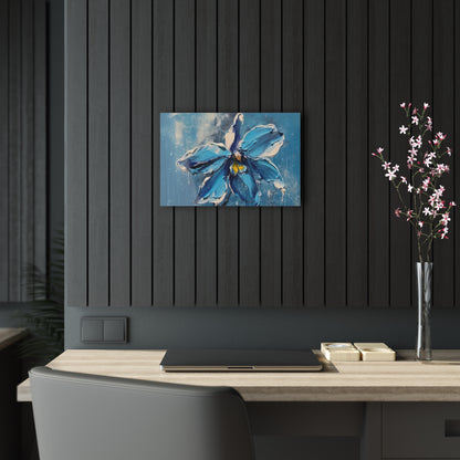 Abstract Backgrounds Acrylic Prints: Blue Orchid Bliss in Artistic Abstraction