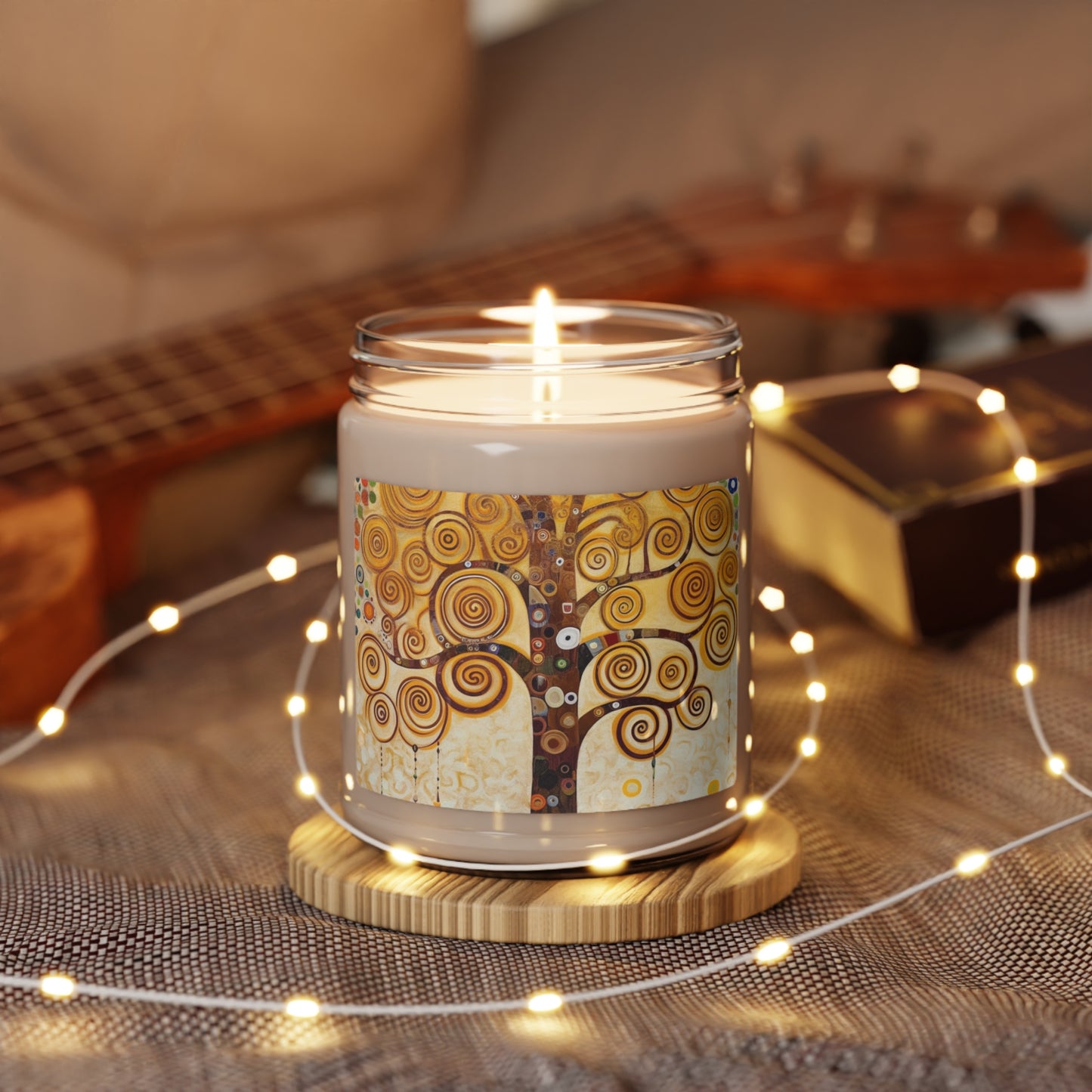 Captivating Artistry: The Tree of Life Scented Soy Candle, Inspired by Gustav Klimt's Timeless Masterpiece