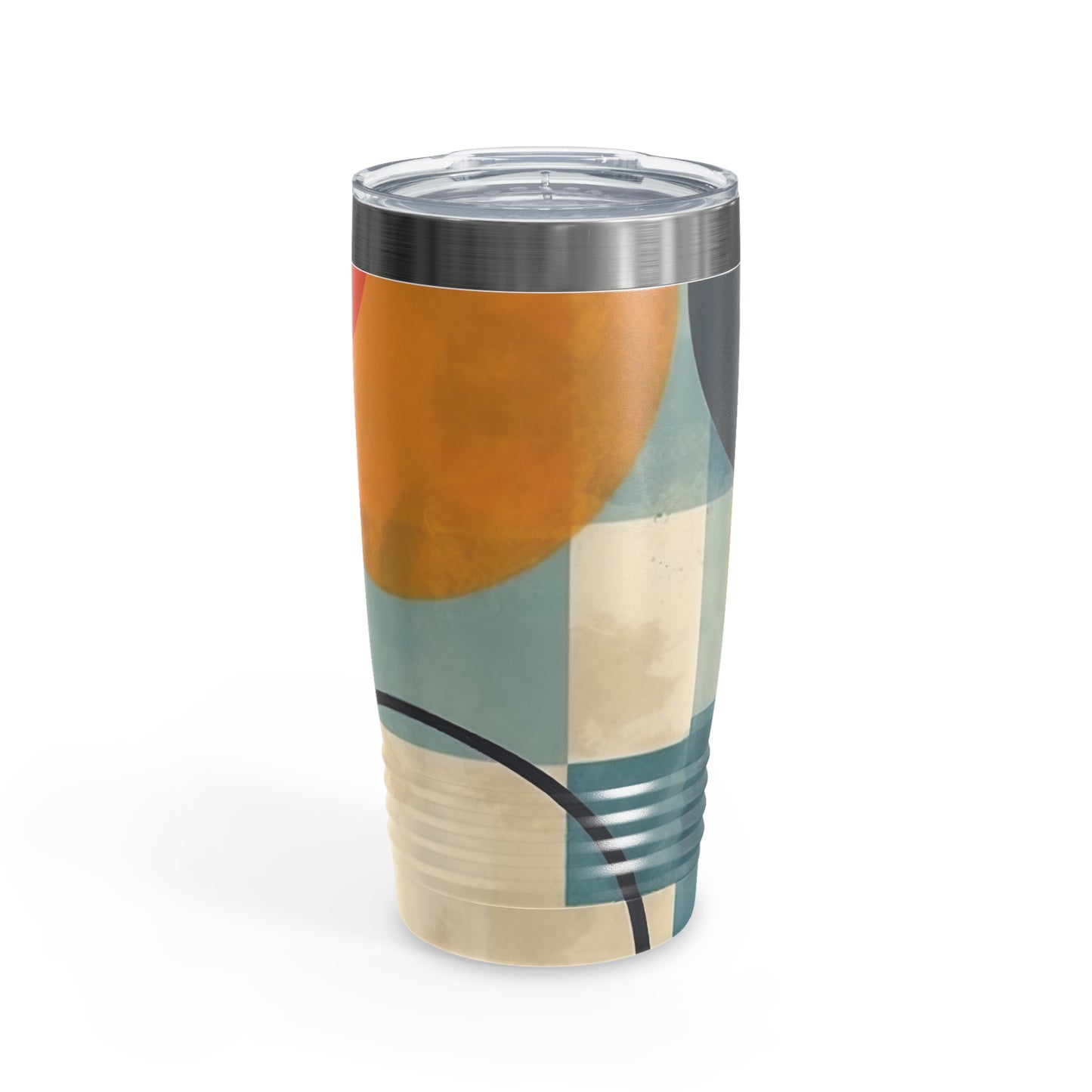 Abstract Art Geometric Simplicity: Geometric Abstract Art Ringneck Tumbler