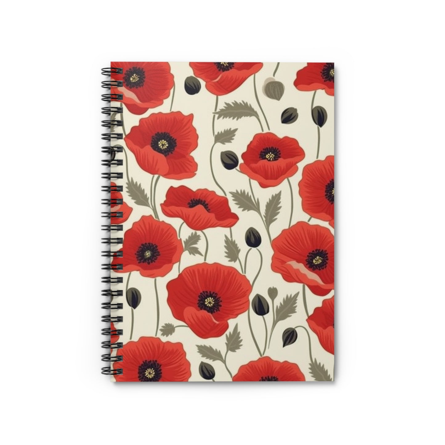 Gustav Klimt Poppies Spiral Notebook: Unleash the Beauty of Art Nouveau