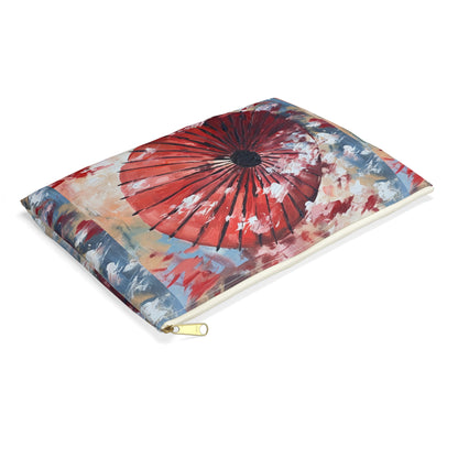 Abstract Japanese Umbrella Art Accessory Pouch: Where Art and Practicality Meet