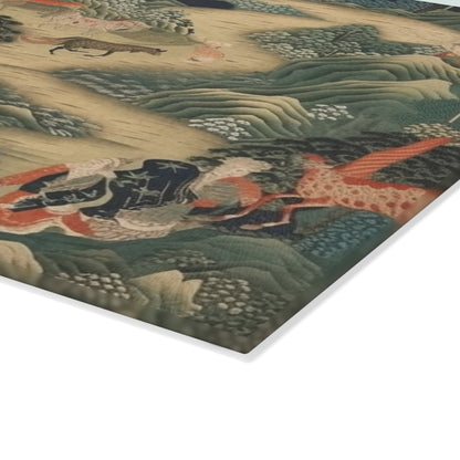 Japanese Tapestry Glass Cutting Board: Embrace the Artistic Splendor