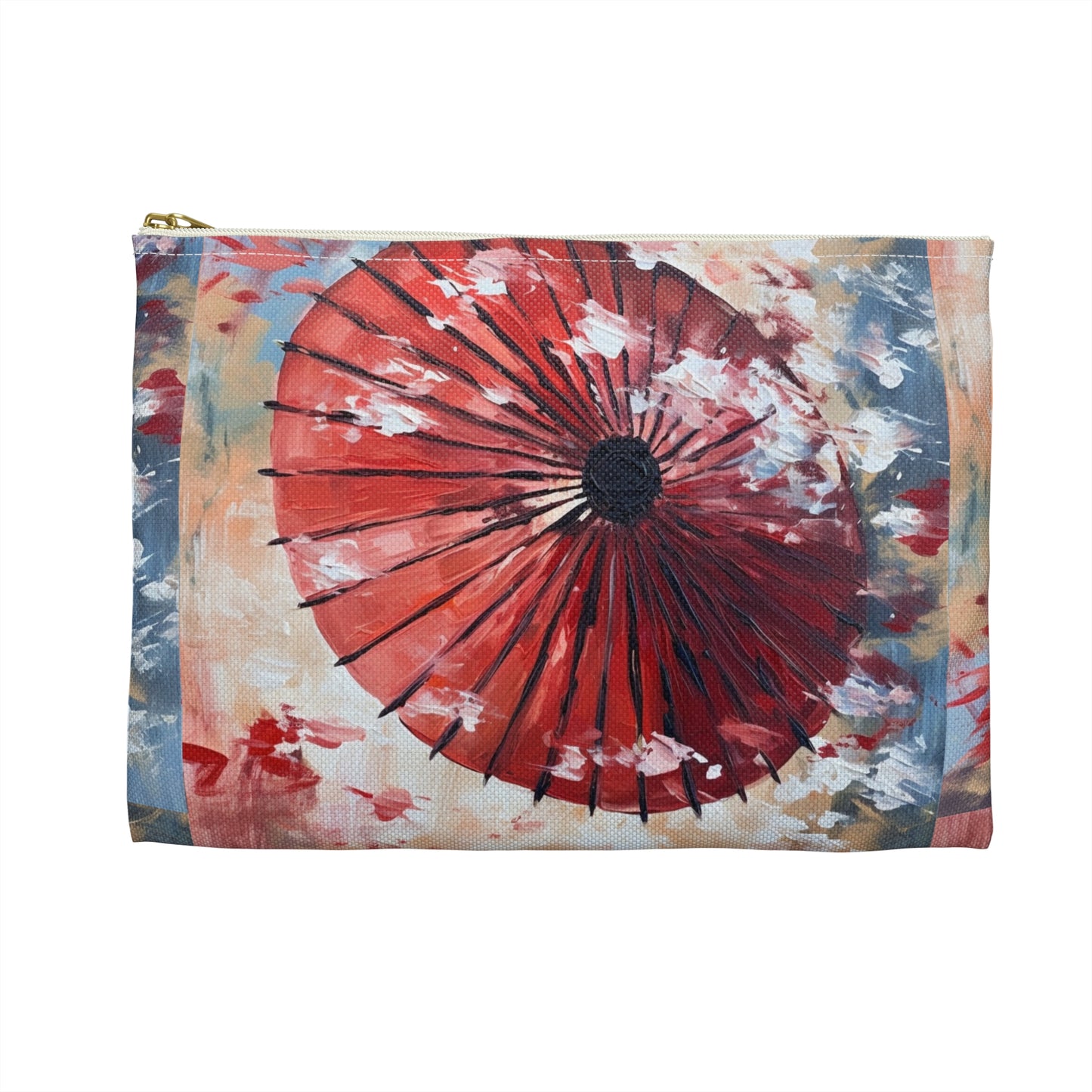 Abstract Japanese Umbrella Art Accessory Pouch: Where Art and Practicality Meet