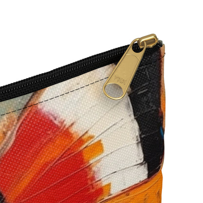 Bauhaus-Inspired Butterfly Symphony: Accessory Pouch with Vibrant Colors and Intricate Details