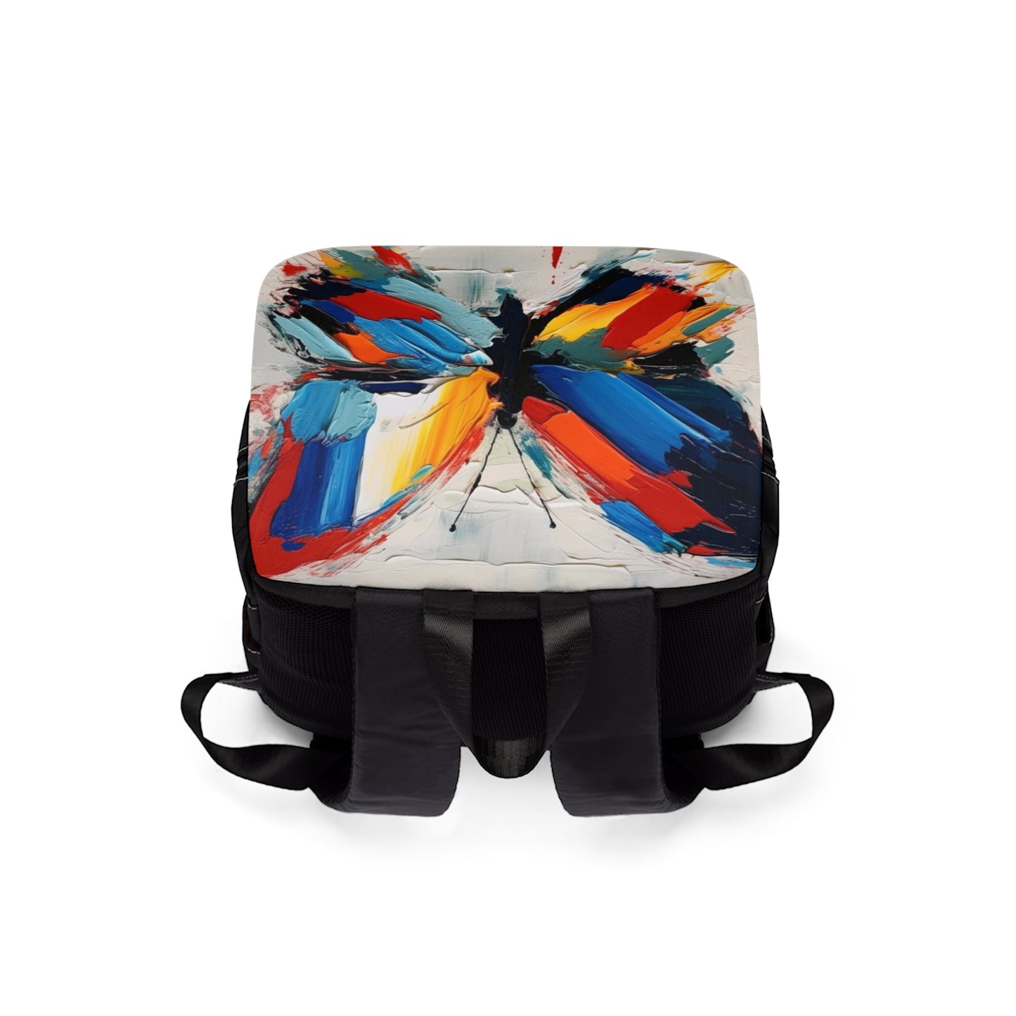 Abstract Unisex Casual Shoulder Backpack for Art Lovers: Butterfly-Inspired Delight