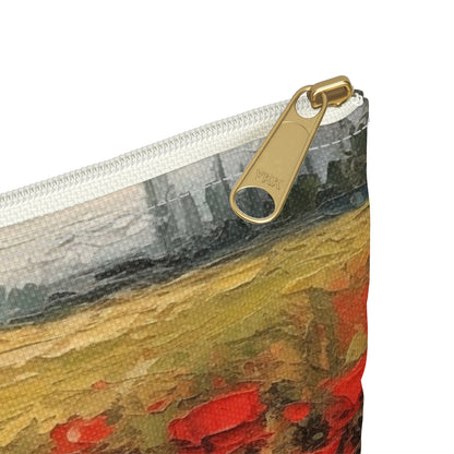 Abstract Poppy Fields: Accessory Pouch for Artistic Inspiration