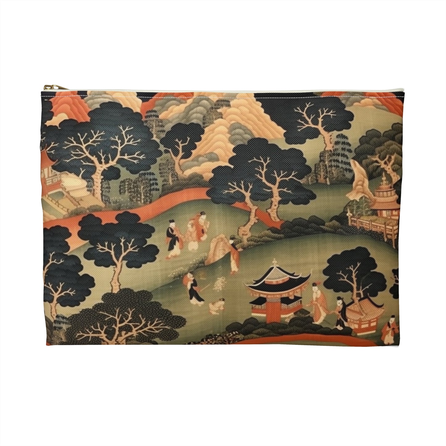 Tapestry Treasures: Japanese-inspired Accessory Pouch for Art Lovers