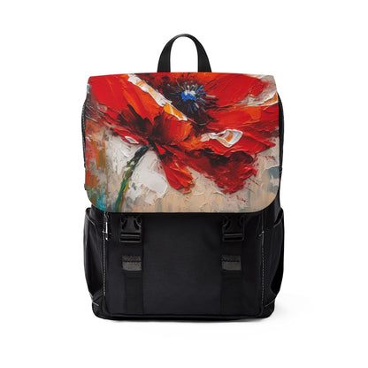 Unleash Your Creativity with Poppy Unisex Casual Shoulder Backpack: A Blossoming Artistic Journey