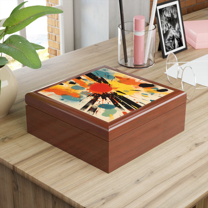 Cosmic Fusion Abstract Jewelry Box