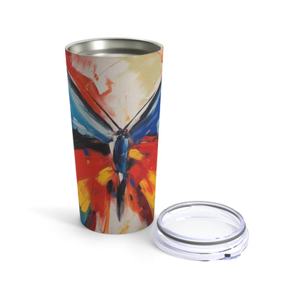 Painting with a Twist: Abstract Butterfly Tumbler