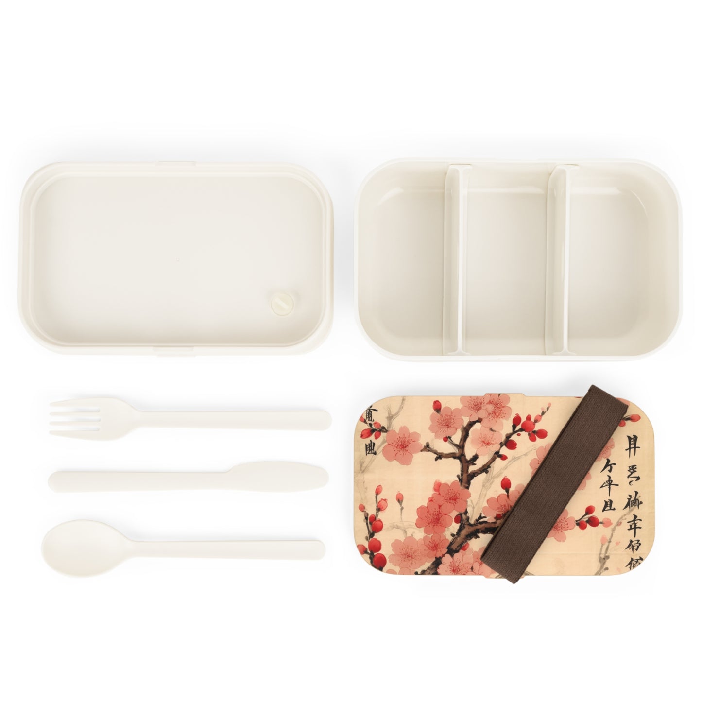 Floral Fusion: Bento Box Merging Cherry Blossom Beauty and Artistic Flower Drawings