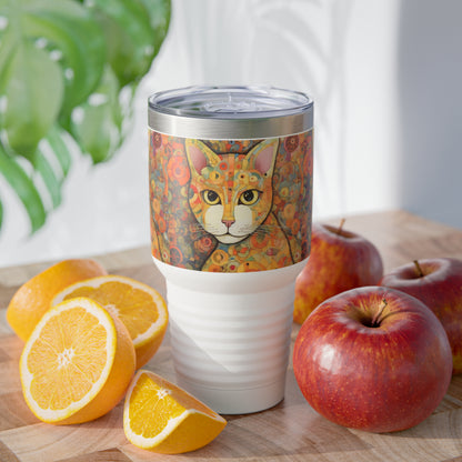 Art Nouveau Essence: Klimt-Inspired Ringneck Tumbler