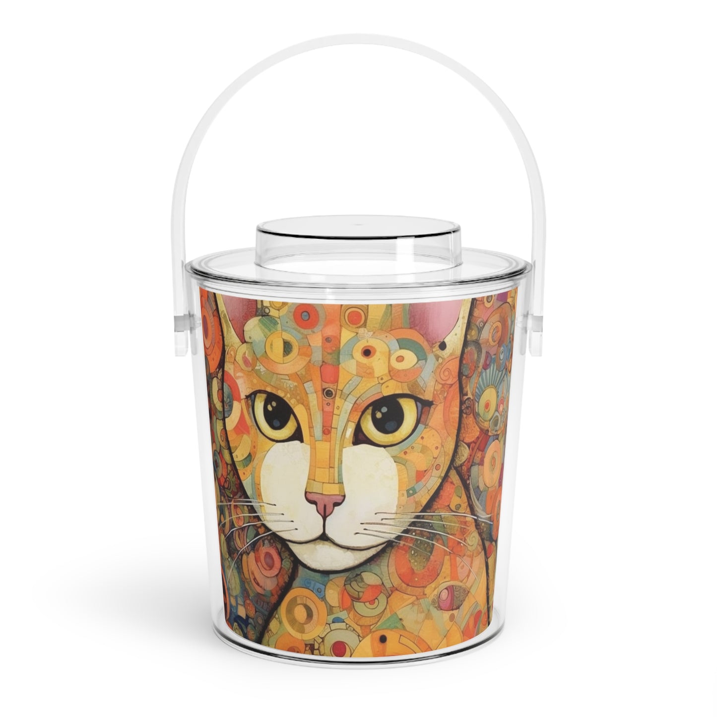 Art Nouveau Revival: Klimt-Inspired Ice Bucket with Tongs