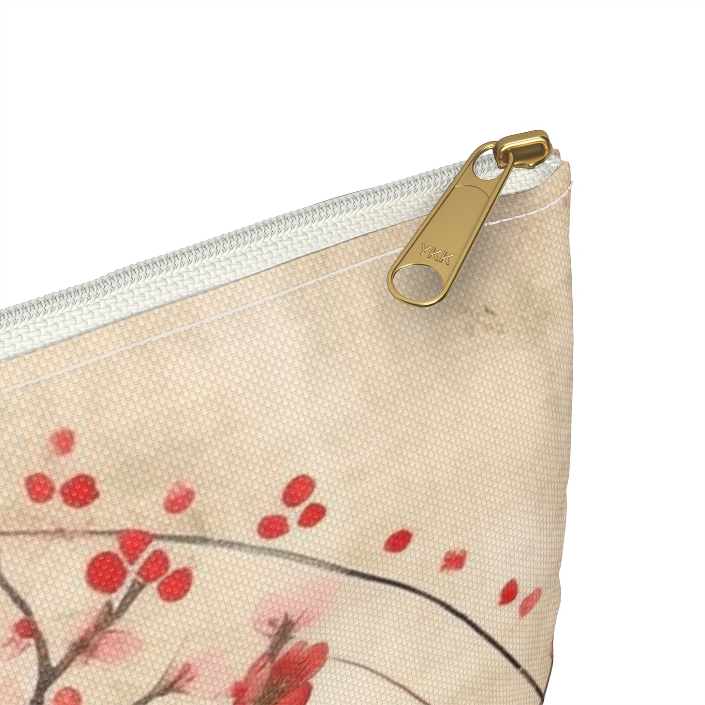 Nature's Brushstrokes: Accessory Pouch Featuring Captivating Cherry Blossom Drawings