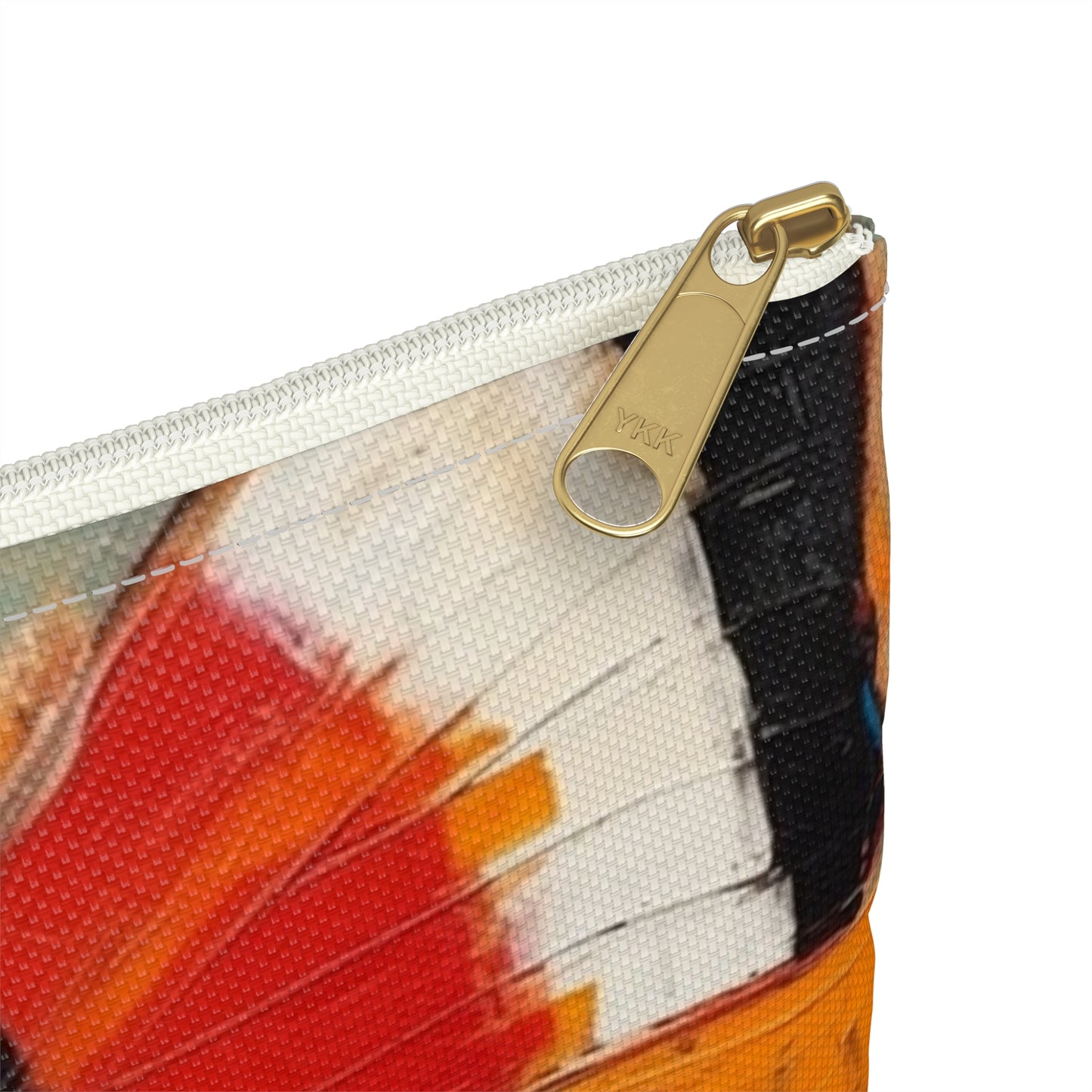 Bauhaus-Inspired Butterfly Symphony: Accessory Pouch with Vibrant Colors and Intricate Details