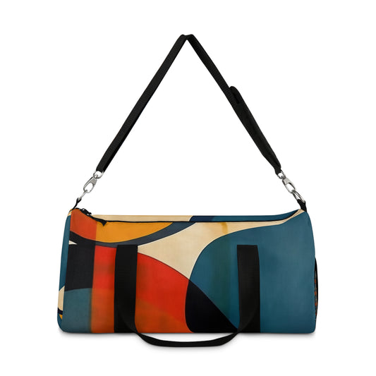 Geometric Abstract Expression: Fuse Art and Fashion with our Duffel Bag