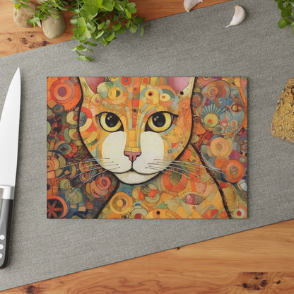 Art Nouveau Revival: Klimt-Inspired Glass Cutting Board