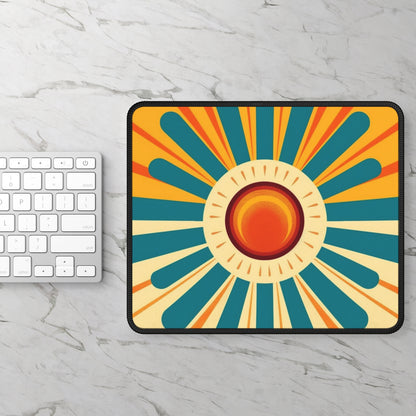 Atomic Age Sunshine: Midcentury Modern Sun Gaming Mouse Pad