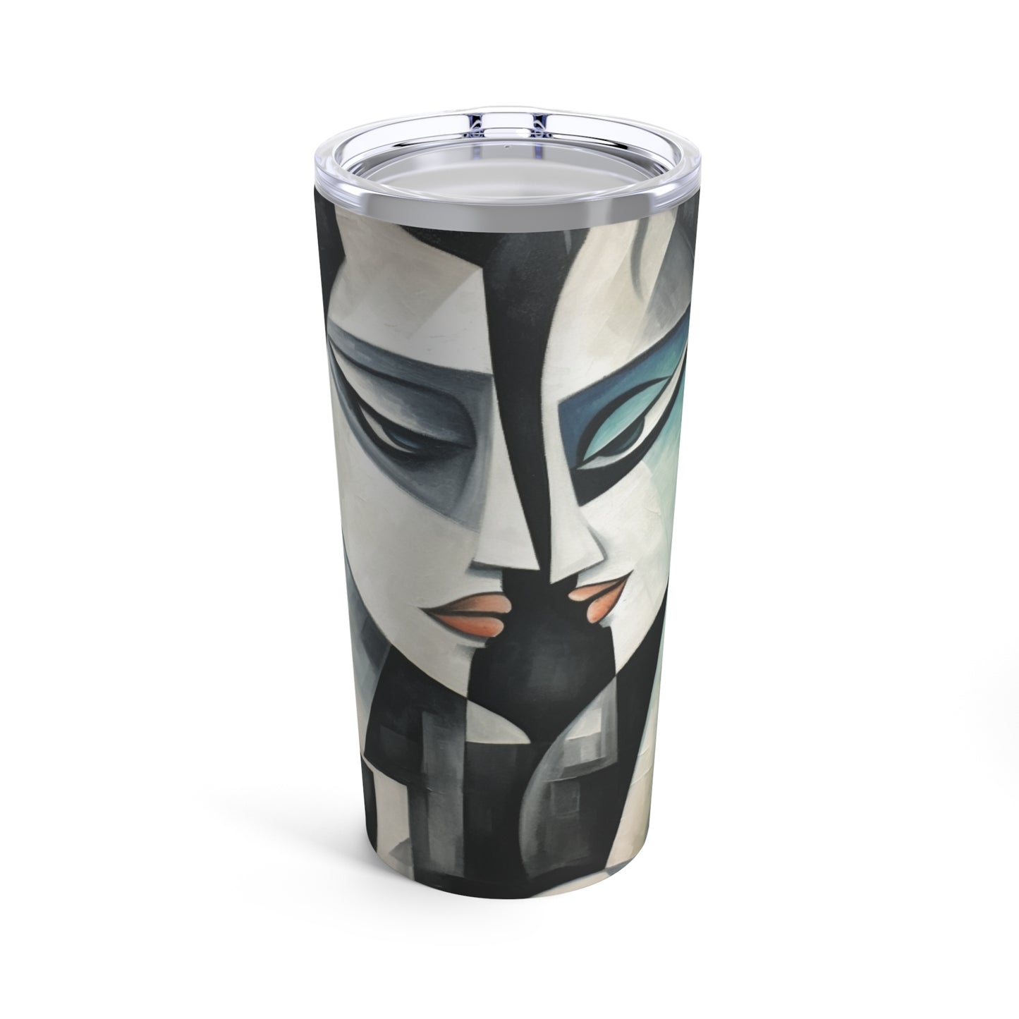 Tumbler with Cubist Art: Sip with Artistic Finesse and Abstract Flair