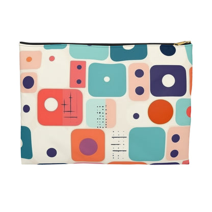 Retro Chic: Atomic Age-Inspired Accessory Pouch with Midcentury Modern Design and 1960s Fashion