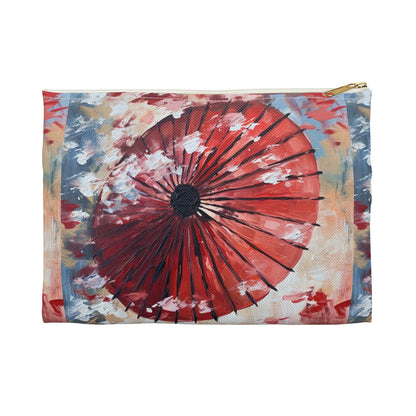 Abstract Japanese Umbrella Art Accessory Pouch: Where Art and Practicality Meet