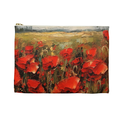 Abstract Poppy Fields: Accessory Pouch for Artistic Inspiration