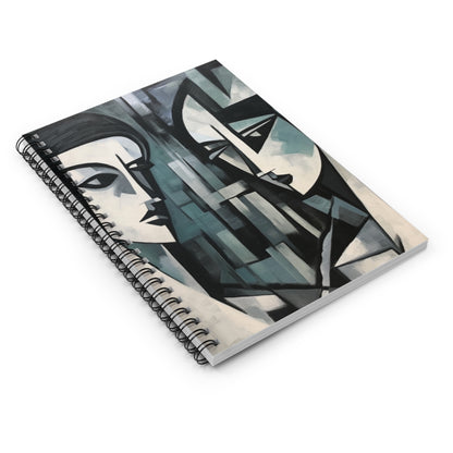 Spiral Notebook with Cubist Style: A Portable Canvas of Abstract Elegance