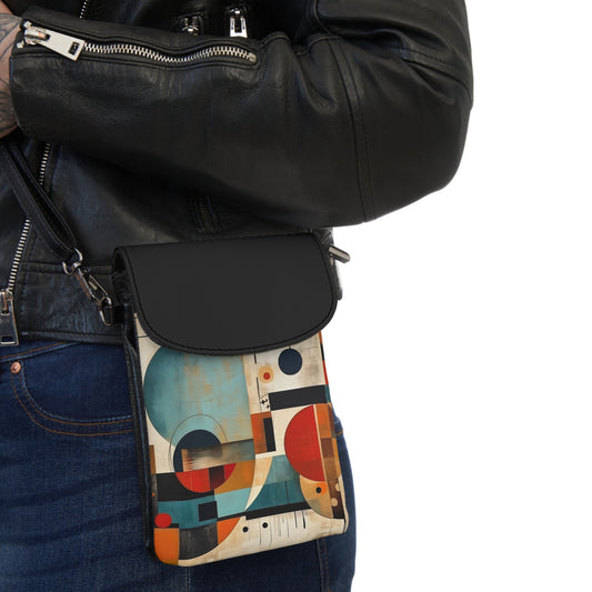 Retro Revival: Midcentury Modern Small Cell Phone Wallet with 1950s and 1960s Fashion Vibes