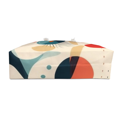 Abstract Elegance: Midcentury Modern Weekender Bag with Modern Abstract Art and Vintage Fashion