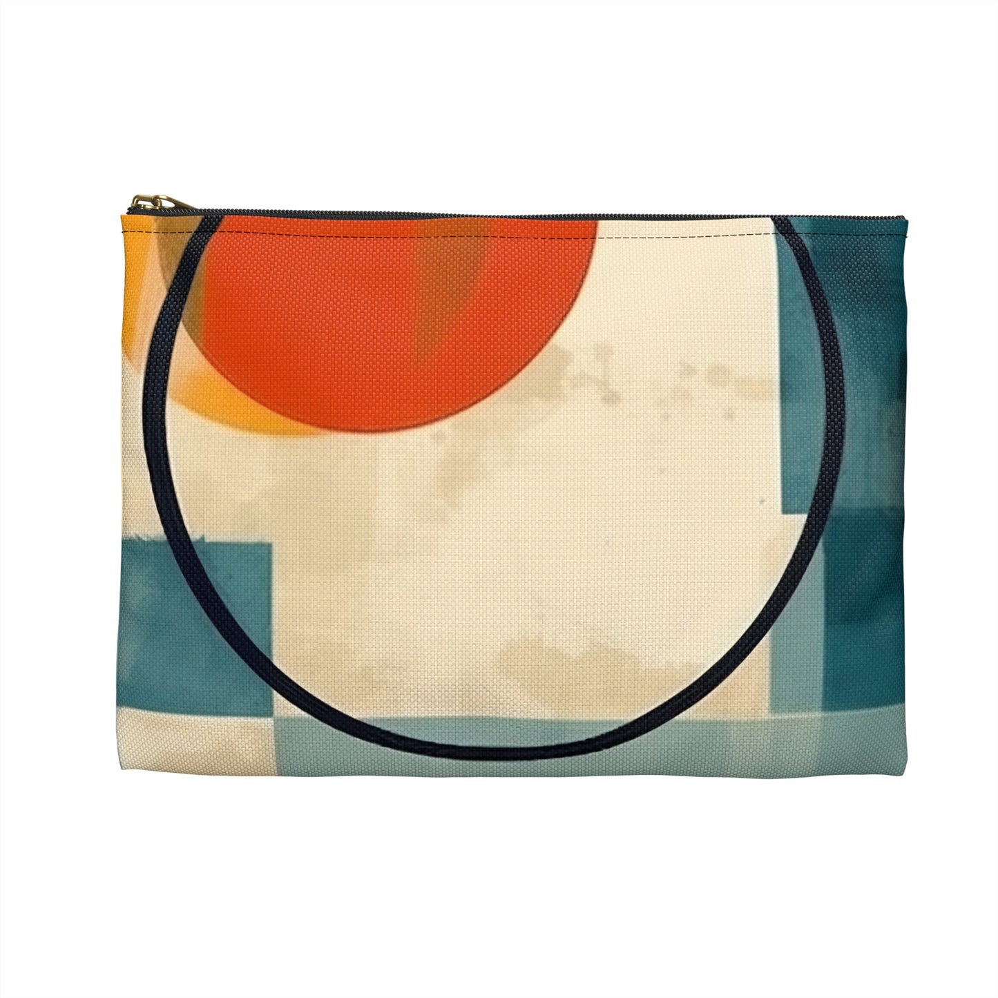 Midcentury Modern Geometric Art Accessory Pouch: Iconic Design and Versatile Storage Solution