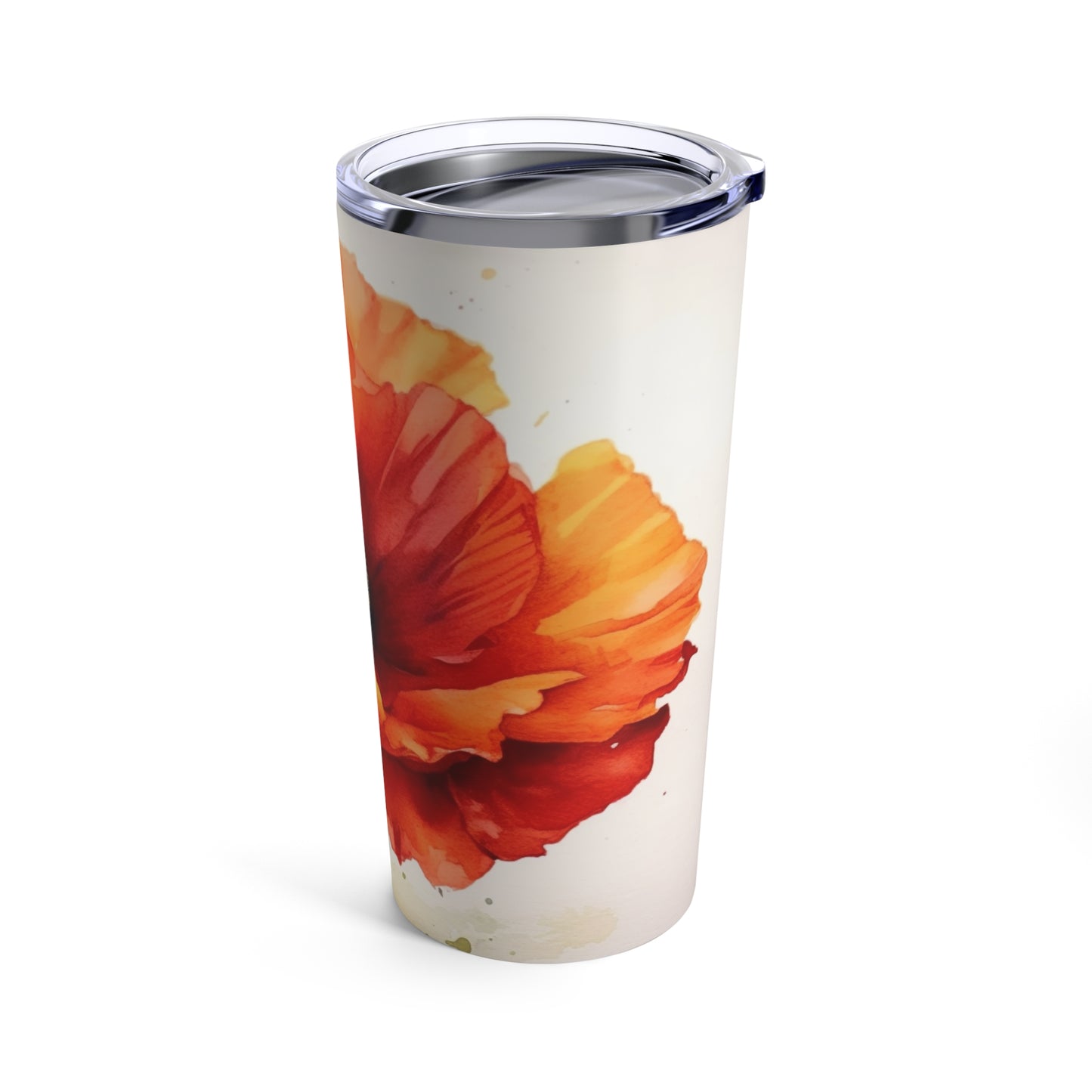 Stunning Poppy Flower Watercolor Tumbler: A Blossoming Experience in Every Sip