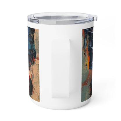 Insulated Coffee Mug with Bauhaus-Inspired Butterfly Drawing: A Harmonious Blend of Art and Functionality