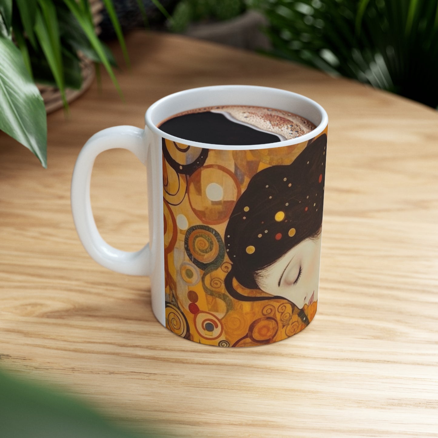 Gustav Klimt Inspired Ceramic Mug: A Tribute to the Iconic Art of the Vienna Secession