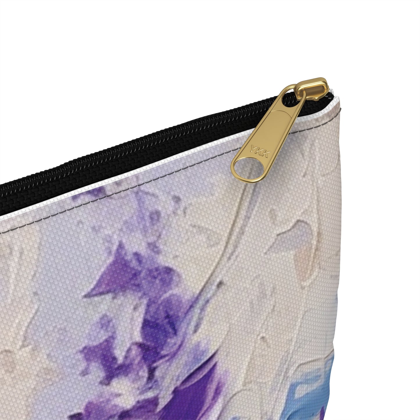 Vibrant Lavender Art on Accessory Pouch: A Floral Delight for Your Senses