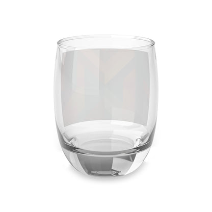 Abstract Geometric Expression: Midcentury Modern Whiskey Glass for Artistic Souls