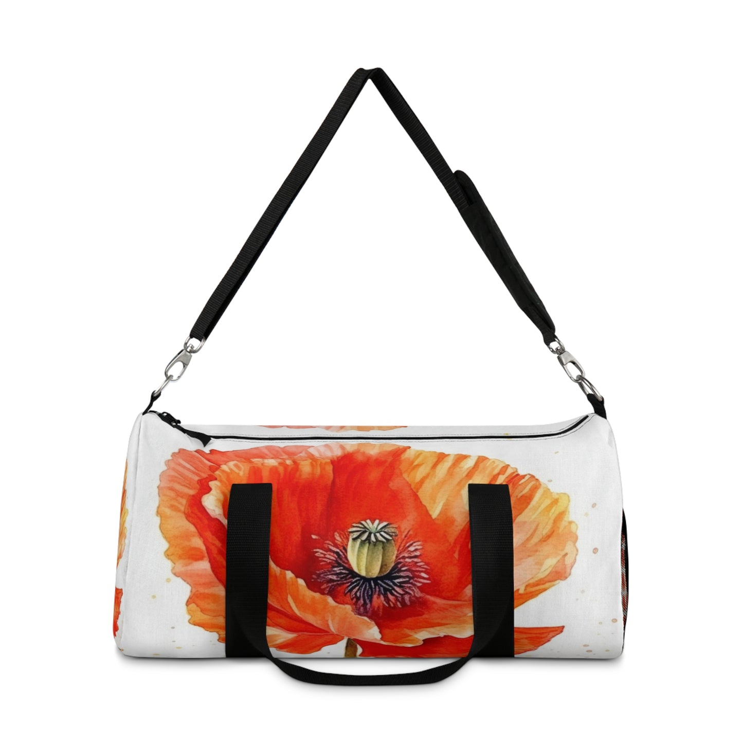 Watercolor Poppy Garden Duffel Bag: Unleash the Beauty of Nature