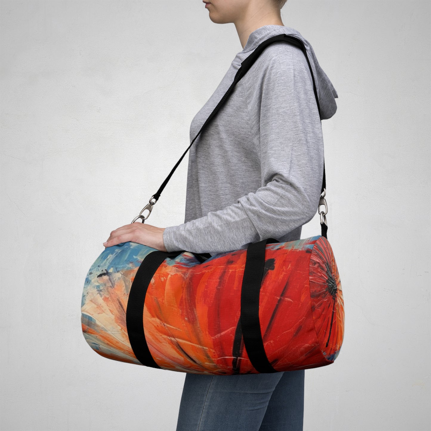 Umbrella Painting Duffel Bag: Channel Your Inner Artist with Abstract Oil Paint