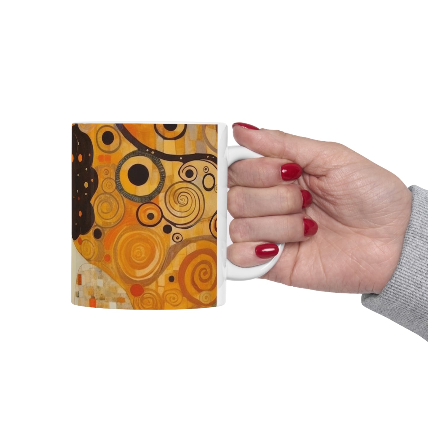 Gustav Klimt Inspired Ceramic Mug: A Tribute to the Iconic Art of the Vienna Secession