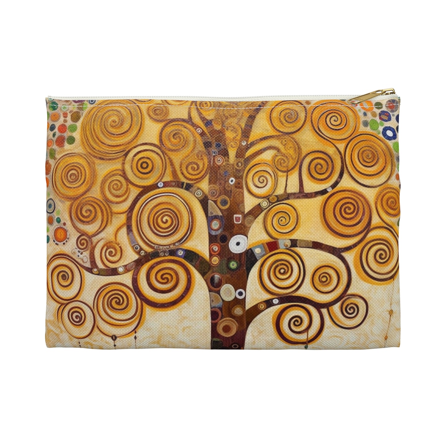 Captivating Artistry: The Tree of Life Accessory Pouch, Inspired by Gustav Klimt's Timeless Masterpiece