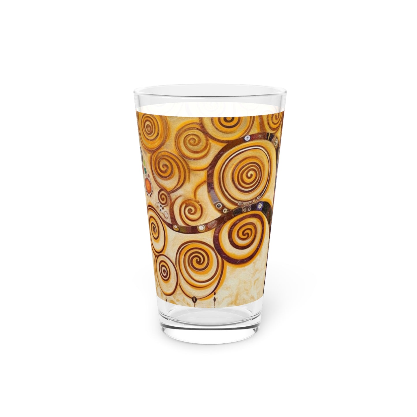 Captivating Artistry: The Tree of Life Pint Glass, Inspired by Gustav Klimt's Timeless Masterpiece