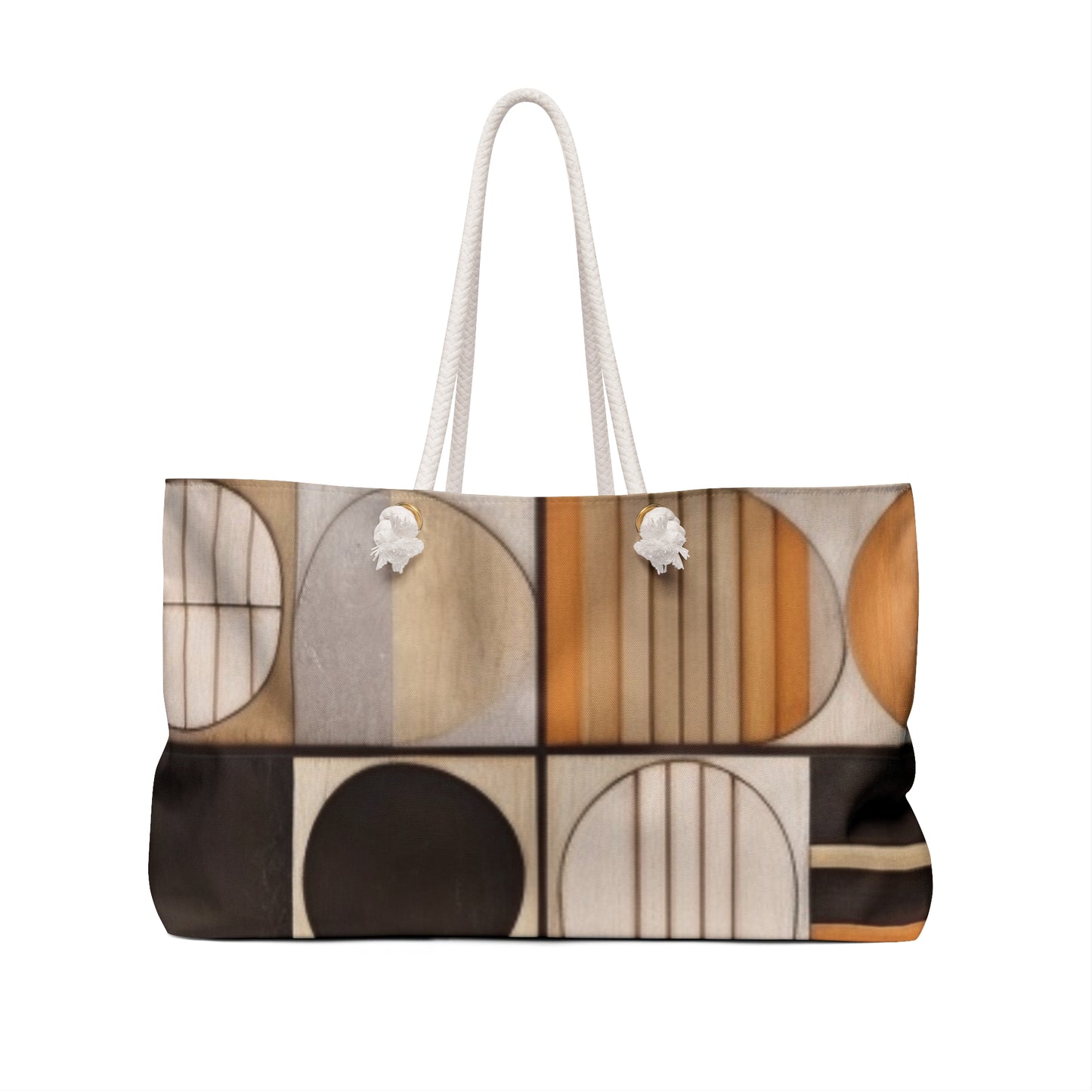 Earthy Elegance: Circular Shapes Weekender Bag