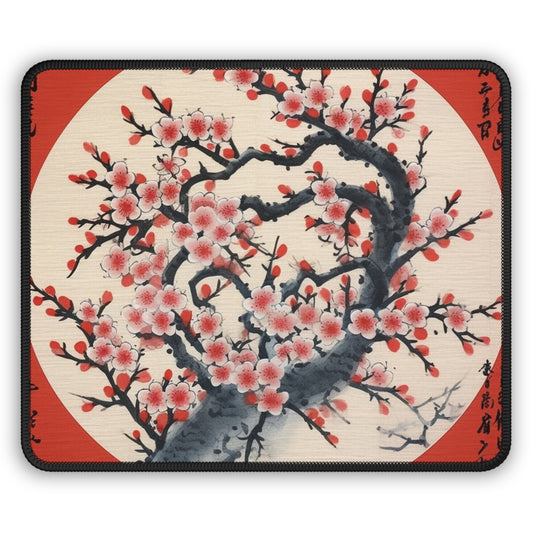 Enchanting Petal Symphony: Gaming Mouse Pad Celebrating Cherry Blossom Tree Drawings