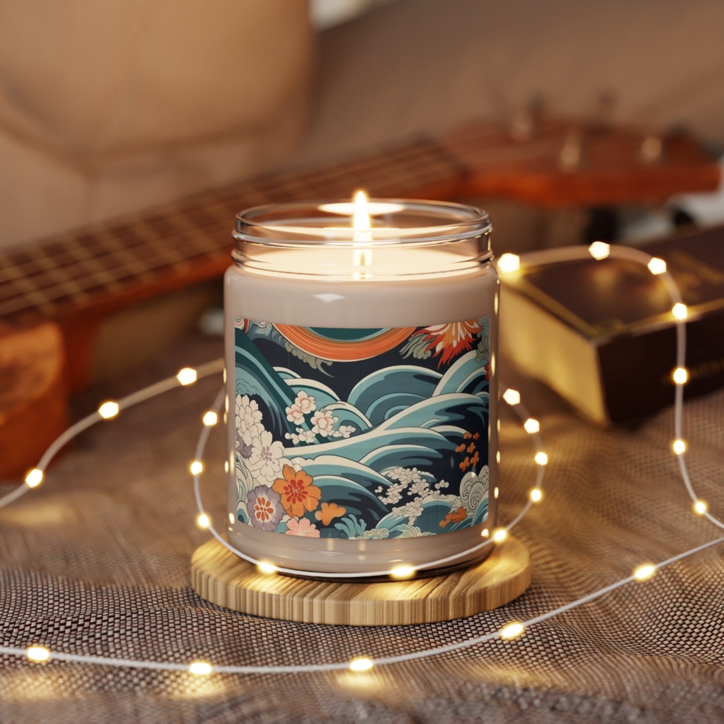 Elegant Kimono Scented Soy Candle: Embrace Japanese Artistry